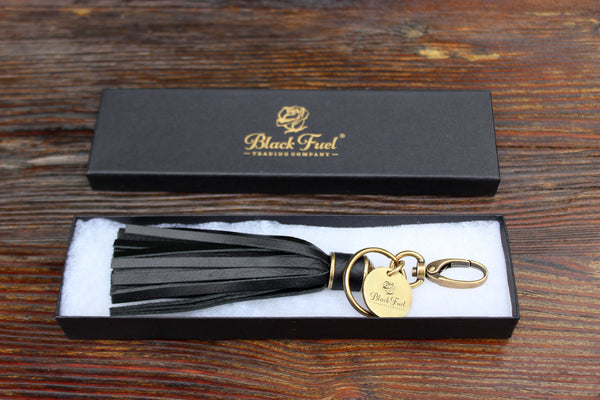 Leather Tassel Keychain